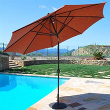 Galtech International Deluxe Auto Tilt 11 Foot Round Market Umbrella Taupe
