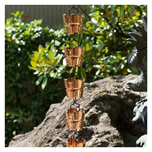 LZPHGB Rain Chain, Rain Chains for Downspouts Decorative Iron Gutter Chain 8.5ft Copper for Outside Functional and Replacement for for Exterior Gutters,J 2.6m