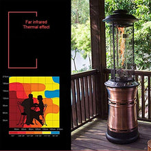 AIZYR Stainless Steel Outdoor Garden Patio Heater Propane Gas Heater Warmer Glass Tube with Rain Cover for Camp BBQ Parties(12KW),D