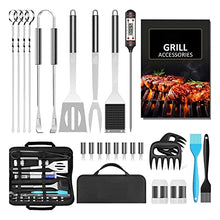 OEKFVCHVZ Stainless Steel BBQ Tool Set Oxford Bag Accessories Grill Outdoor Camping Cooking