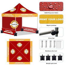 Custom Canopy Tent 10x10 with Logo,Personalized Custom Pop Up Canopy Tent for Trade Shows,Advertising,Vendor Booth Commercial Events,Outdoor Camping