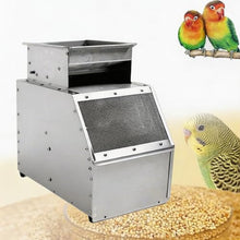 GJOPU Cleaning Winnower Machine, Stainless Steel Bird Feed Blown Shell Splitter with Adjustable Speed Fan, Adjustable Discharge Opening, for Millet, Miscellaneous Grains