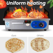 21" Commercial Electric Griddle, Electric Flat Top Grill, 3000W Countertop Griddle with Shovels And Brushes for Restaurant
