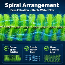 Jendfert 20 30 50 100 Pcs Fish Pond Filter Brushes,Koi Pond Filter,Easy to Use,Lightweight Fish Tank Aquarium Water Garden Pond Skimmer,12 16 20 24 31 39 Inch(100pcs,80cm/31.5in)