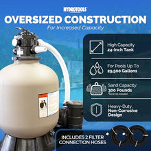 Swimline Sand Filter Pump for Above Ground Pool - 24'', 1.5 THP, 4980 GPH Pump Flow Rate, 7 Way Multi Port Valve, Easy Installation