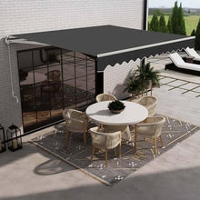 ALEKO Electric Patio Awning Caribbean White Frame 16x10 Black
