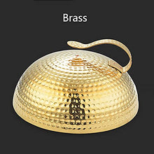 FMOPQ Cheese Melting Dome 9.5 inch/11 inch/11.8 inch Brass Round Basting with Handle for Indoor/Outdoor Grilling Flat Top Cast Iron Steam Cove (Size : 300mm) (280mm)
