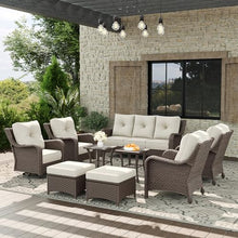 Aeeiua 9 Piece Outdoor Patio Furniture Set