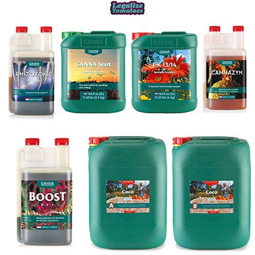 Canna Coco Nutrient Package - Part A & B, Boost, Cannazym, PK 13/14, Start & Rhizotonic (20L)