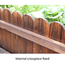 Flower Stand Solid Wood Carbonization,Plant Box Anti-Corrosion,Plant Container Box Large Capacity Rectangle,Garden Courtyard Balcony Display Stand