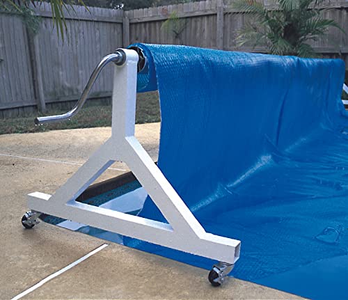 Horizon Pro Solar Cover Reel White 20 FT Heavy Duty Aluminum for Inground Pools