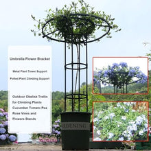 DHXIAMZ White 210cm Garden Obelisk Trellis for Climbing Plants Decorative Vertical Metal Umbrella Tower Frame for Potted Plants & Flowers Sturdy Outdoor Support Structure