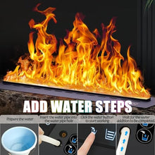 3D Water Vapor Fireplace,with 7 / Multiple Adjustable Flame Colors and 5 Brightness Levels, Brushed Stainless Steel,Touch Control,for Office,Home,Hotel,Restaurant 7colorsRemotecontrol-700mm