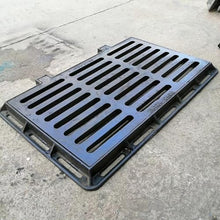 CYHTYM Ductile Iron Gully Grid Drain Cover and Frame Heavy-Duty Drainage Grates Outdoor, Suitable for Gardens, Garages, and Courtyards(75x45x4cm/29.5x17.7x1.4in)