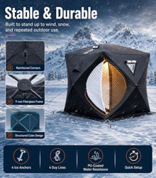 ZHIGUANYUN Outdoor Sauna, Portable Insulated Sauna Tent, Snow- and Windproof with Stove Jack for Garden and Ice Fishing Blackmodel-1.8M