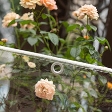 Heavy Duty PVC Transparent Tarpaulin, Clear Vinyl Tarp Cover 0.15mm Moisturizing Awning Canopy Patio Enclosure, Flower-Plant Leaf Covered Rainproof,Clear_4x4m/12x12ft (Clear 2x10m/6x30ft)
