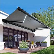 RNQZ Electric Retractable Awning with Lights, Patio Door Window Awning, Sunshade Shelter with Remote Control,Outdoor Canopy Patio Door Window Sunshade Shelter,with Lights,2X1.5M