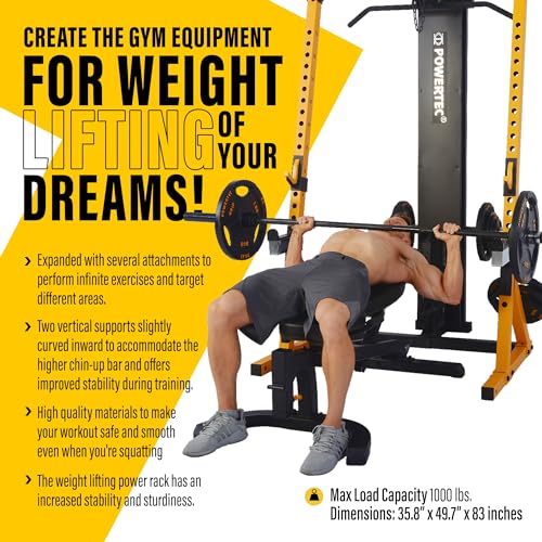 Powertec Fitness Workbench Half Rack Yellow