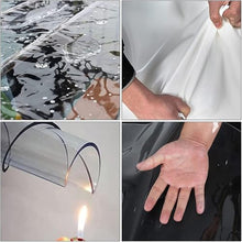 YPIOUREN Outdoor Curtains With Zipper, Transparent Waterproof Tarpaulin Curtains,Gazebo Tarpaulin Side Panel With Zipper Door, PVC Clear Waterproof Tarpaulin Side Panels, For Patio(5x20m/16.4x65.62ft)