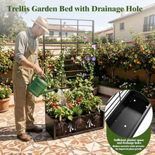 Diyfire Metal Planter Box with Trellis Set of 2, 71" Raised Garden Bed