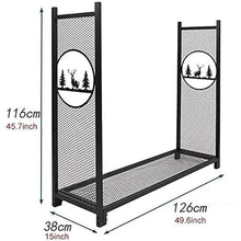 WXPWAMZ Portable Large Capacity Firewood Rack, Heavy Duty Rustic Elk Log Holder, Outdoor Wood Rack for Firewood/Log/Lumber/Kindling