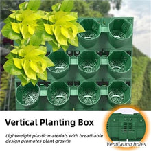 FDGFRGG Set of 16 Vertical Wall Planters, Indoor Stackable Wall-Mounted Flowerpots, Outdoor Hanging Plastic Pots for Living Wall, Garden, Vegetable(Small(16PCS))