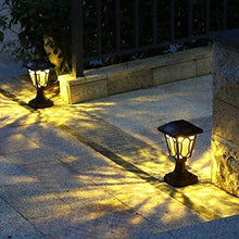 SyLaBy Solar Lights Metal Flickering Lights Waterproof Outdoor Heavy Duty Lighting Solar Pathway Lights Landscape for Garden Patio Yard,