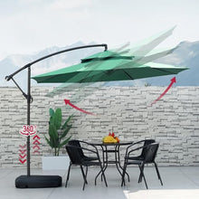 GYYDXXFC Patio Umbrella With Base, Outdoor Sunshade Umbrella, Crank And Sturdy Ribs Easy Push Button, For Pool, Porch, Garden, Deck, Backyard(Beige,3.0m/9.8ft)