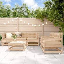 DYRJDJWIDHW Outdoor Seating,Porch Chairs,Outdoor Rocking Chair,6 Piece Patio Lounge Set with Cushions Solid WoodSuitable for Patio, Garden, Gazebo Low