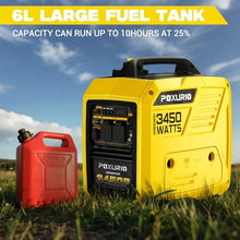 POXURIO 3450-Watt Dual Fuel Inverter Generator, Gas & Propane Portable Generator for Home Backup, Camping & RV, Super Quiet 59dB, 1.6 Gal Tank Up to 8.3 Hours, 120V EPA Compliant, Yellow