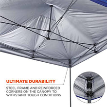 Ergodyne Shax 6051 Pop Up Canopy Kit with Weight Bags & Side Panels 10' x 10' Blue