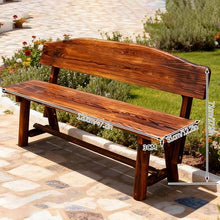 YYBHKHBY Outdoor Bench 47" Solid Wood Bench One-Piece Panel,Hardwood Benches with Backrest Cast Iron Chair Legs,Weather-Resistant Bench for Patio Furniture Garden Decor,Brown 1,47.2x12.2x27.9In