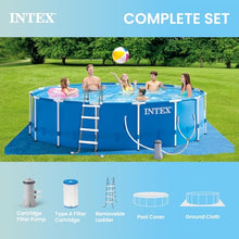 Intex Metal Frame 15ft x 48in Round Above Ground Swimming Pool Set w/Pump