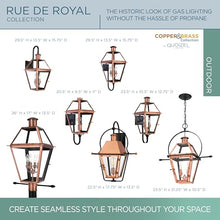 Quoizel Rue De Royal Charleston Outdoor Hanging Lantern 24 Inch 2-Light Aged Copper
