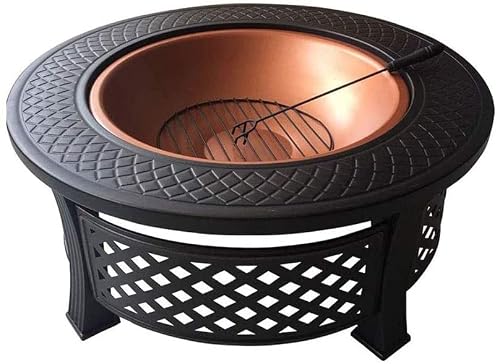 BBQ Grill Outdoor Outdoor Fire Pits Fire Basket Outdoor Barbeque Grill CharCast Iron Barbecue Stand Bowl Camping Picnic Outfire Wood Log Burner Heater Outdoor Stove Garden Dining