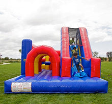 JumpOrange 30' Rainbow Xtreme Inflatable Obstacle Course Red/Yellow/Blue