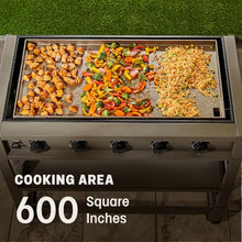 Tytus Anaheim 5-Burner Flat Top Propane or NG Griddle Grill, 60K Total BTUs