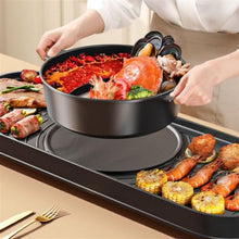 AFPSDLFJDLS Instant Boiled Barbecue Electric Hot Pot Smokeless Oven Double-flavor