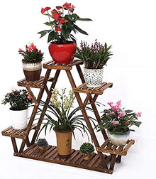 MIIKHI Plant Stand Flower Pot Stand Plant Stand Flower Pot Holder Plant Holder Mid Century Wood Flower Display Rack Wooden Outdoor Free Standing Plant