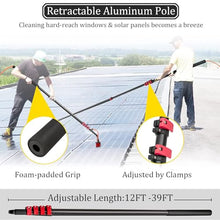 Cleaning Brush Window Cleaning Pole, Water Supply Telescopic Brush, Cleaner Greenhouse Roof, Cleaning Photovoltaic Solar Panels ()