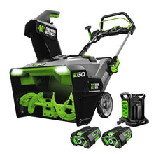 EGO Power+ 21" Electric Snow Blower, Gray/Black, Cordless Steel Auger, Includes (2) 56V 5.0Ah Batteries and Dual Port Charger, SNT2112