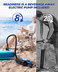 Valwix Inflatable Stand Up Paddle Board w/Electric Pump & Action Camera Mount - 12ft Odyssey Blue