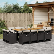 AMBERARD Patio Dining Set Set of 12 Black and Brown Furniture Set