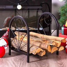 DJVHSRI Metal Firewood Rack with Arched Design, Heavy Duty Indoor & Outdoor Log Holder for Fireplace, Patio & Yard,