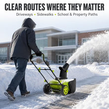 40V Cordless Snow Blower, 4 Batteries and 2 Chargers Included