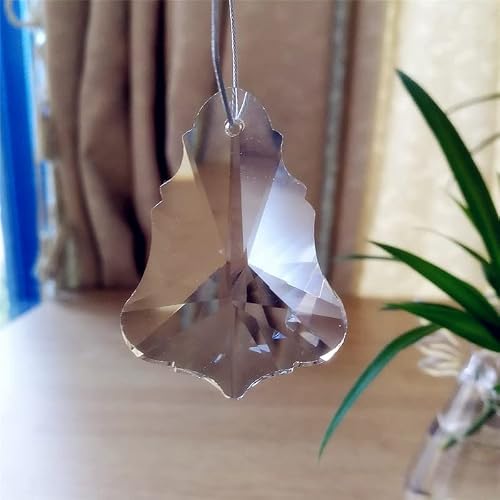 Clear 38mm 300pcs Gourd Pear Clear Crystal Chandelier Parts Suncatcher Parts For Windows DIY Home Garden Party Decorations - (Color: Tree/Size: 38mm)