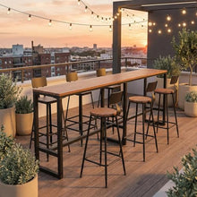 Outdoor Bar Table Weather Resistant Extra Long Patio Bar 47.2"-102.4"