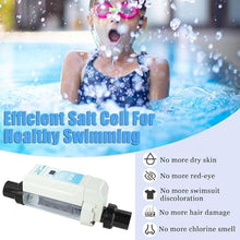 Erxewim 20g/H Saltwater Chlorinator, EC20 Auto Cleaning Salt Water Pool Chlorine Generator System for Spa Swimming Pool up to 85 m3, Self-Cleaning