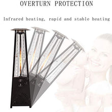 13 KW - Natural Gas Patio Heater Waterproof Adjustable Firepower Pyramid Patio Liquefied Gas Heater 234 x 60 x 60cm (Silver)