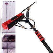 Solar Panel Cleaning Brush, 3.6m-12m Extension Pole Squeegee Telescopic Pole Window Cleaning Pole Telescopic Cleaner Greenhouse Roof 35cm Brush Head,35cmbrushhead-5.4M/18FT (35cmbrushhead 5.4M/18FT)
